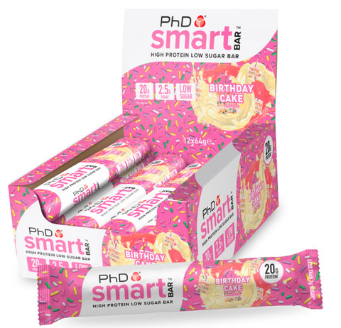 PHD smart bar - חטיף חלבון במבחר טעמים - מארז 12 חטיפים