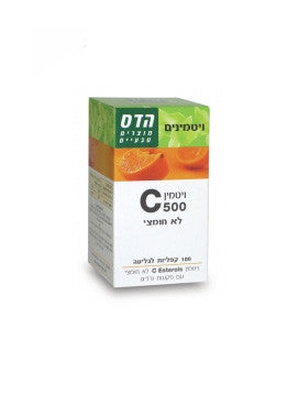 הדס- ויטמין C500 לא חומצי- 100 טבליות