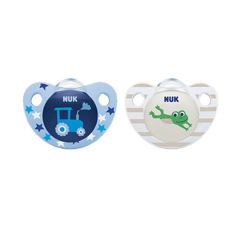  נוק - זוג מוצצים אדור לגילאי 0-6 - כחול ולבן